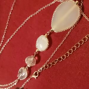 C.i.t.y long gold tone pendant necklace 32 inches long NWT